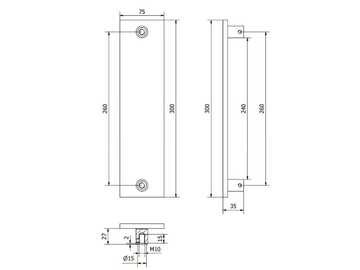 LATUS MT4087 - Bronze pull handle by Fama International - view 3
